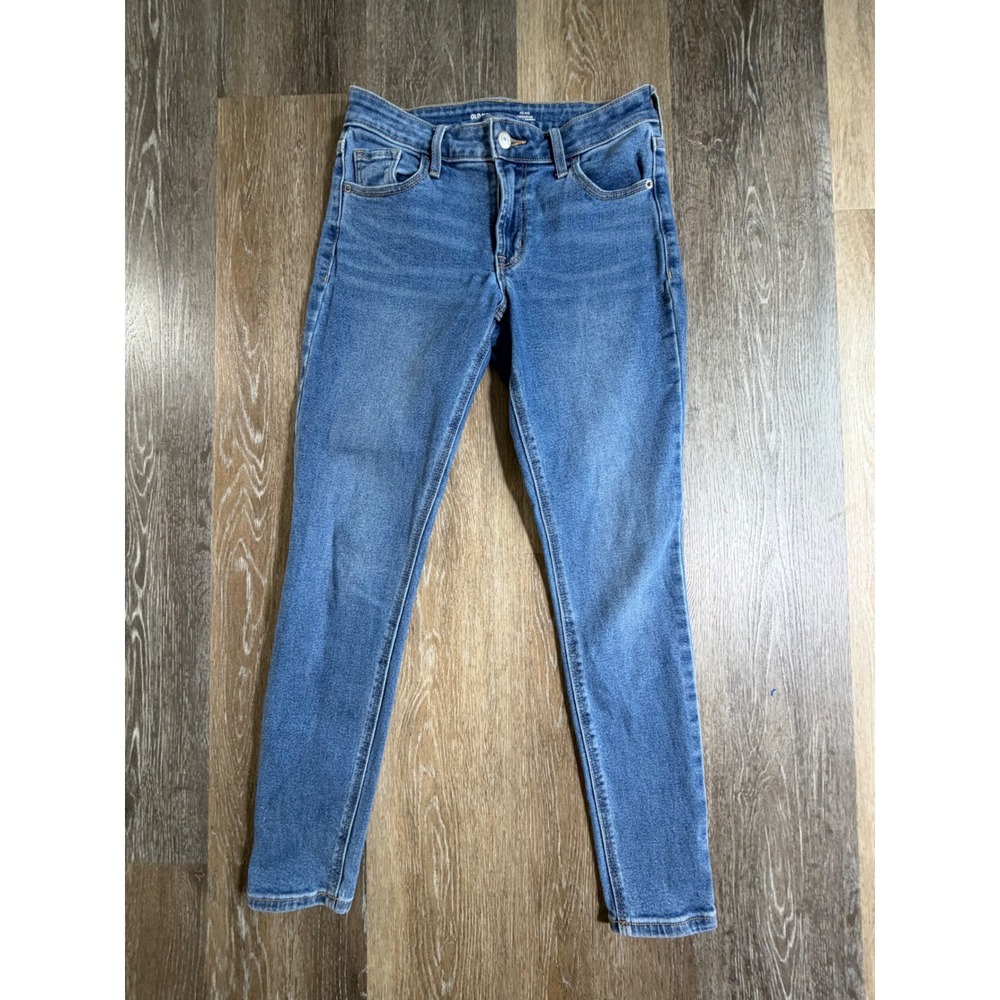 Old Navy Rockstar Super Skinny Jeans Womens 4 Blue Mid Rise Denim Pants
